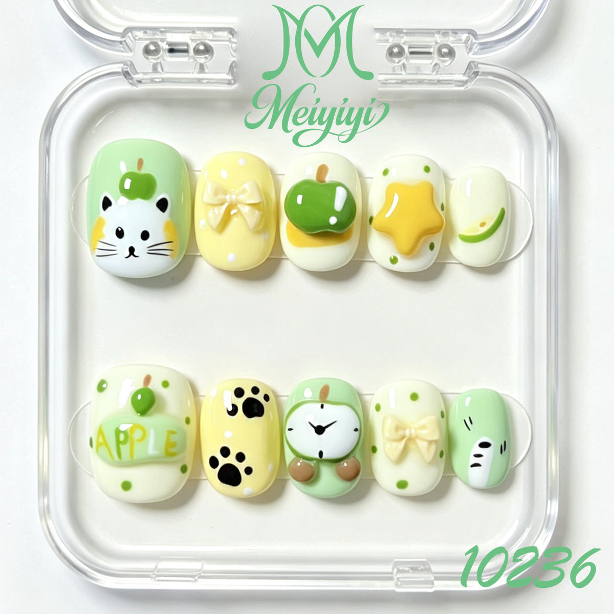 10236-MYY's designer original high-end design customized luxury hand-painted wearable nail art