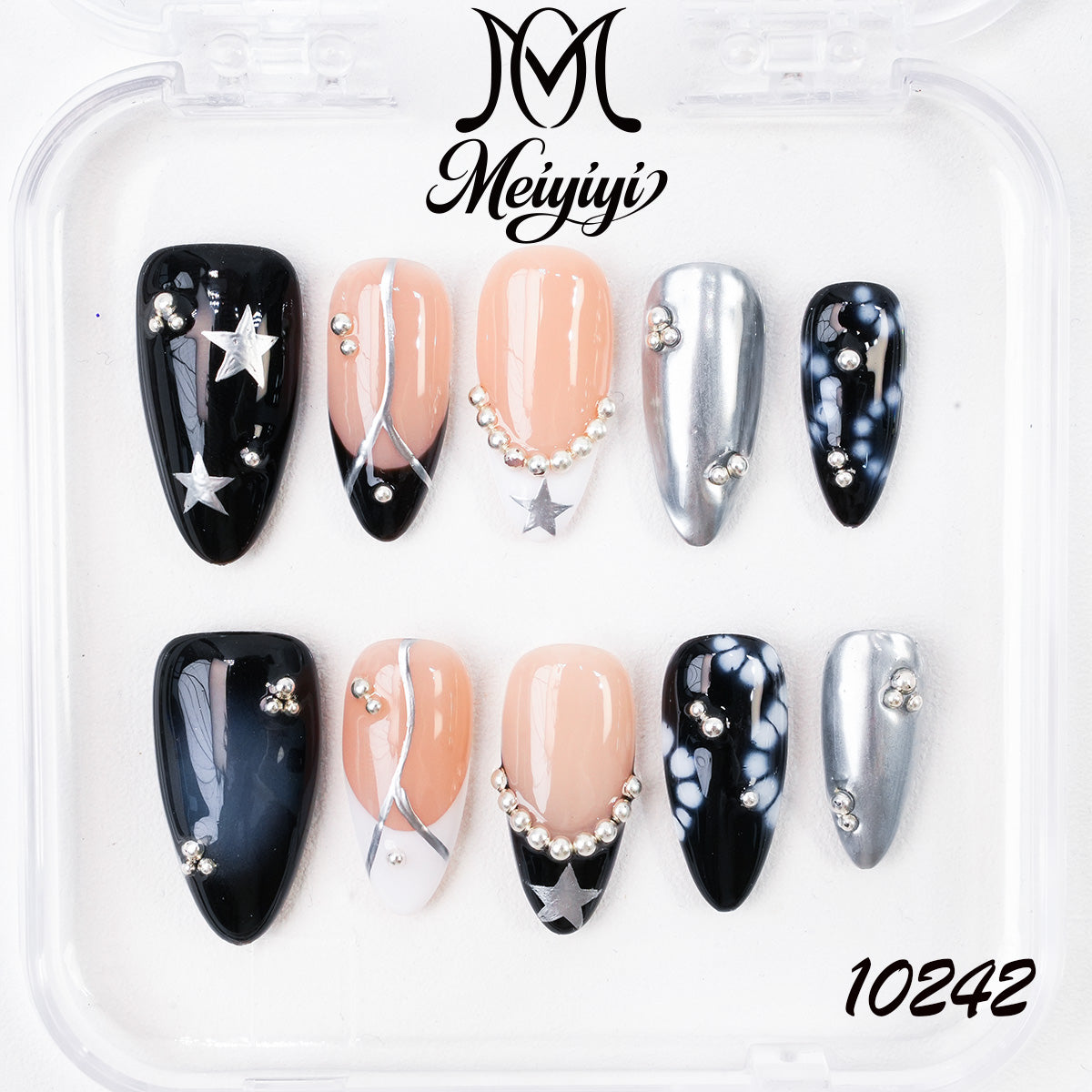 10242-MYY's designer original high-end design customized luxury hand-painted wearable nail art