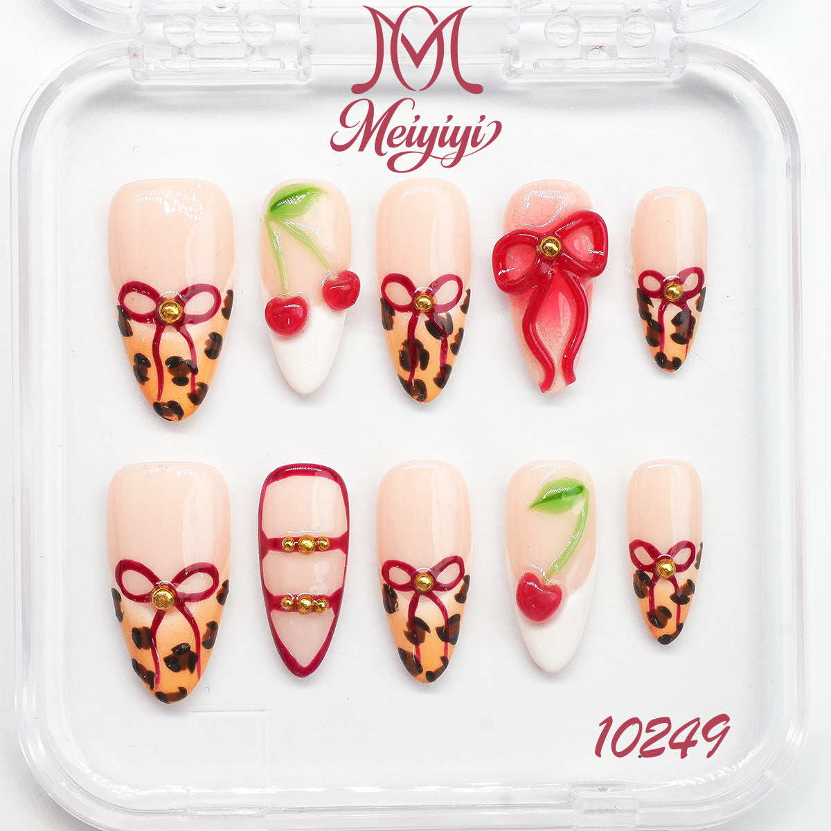 10249-MYY's designer original high-end design customized luxury hand-painted wearable nail art
