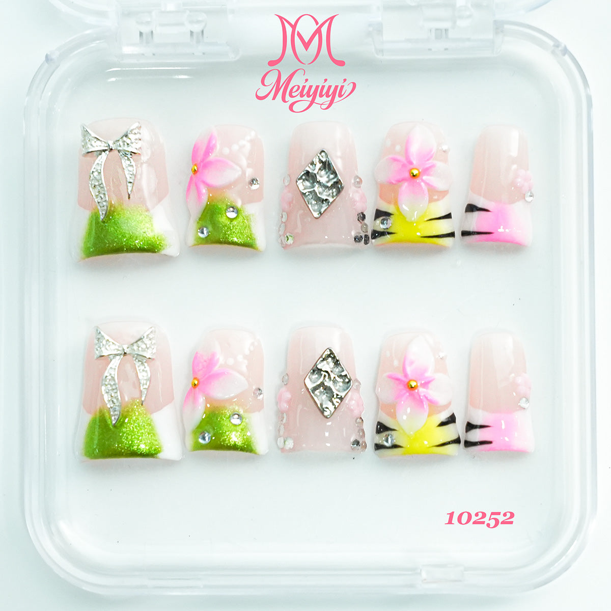 10252-MYY's designer original high-end design customized luxury hand-painted wearable nail art