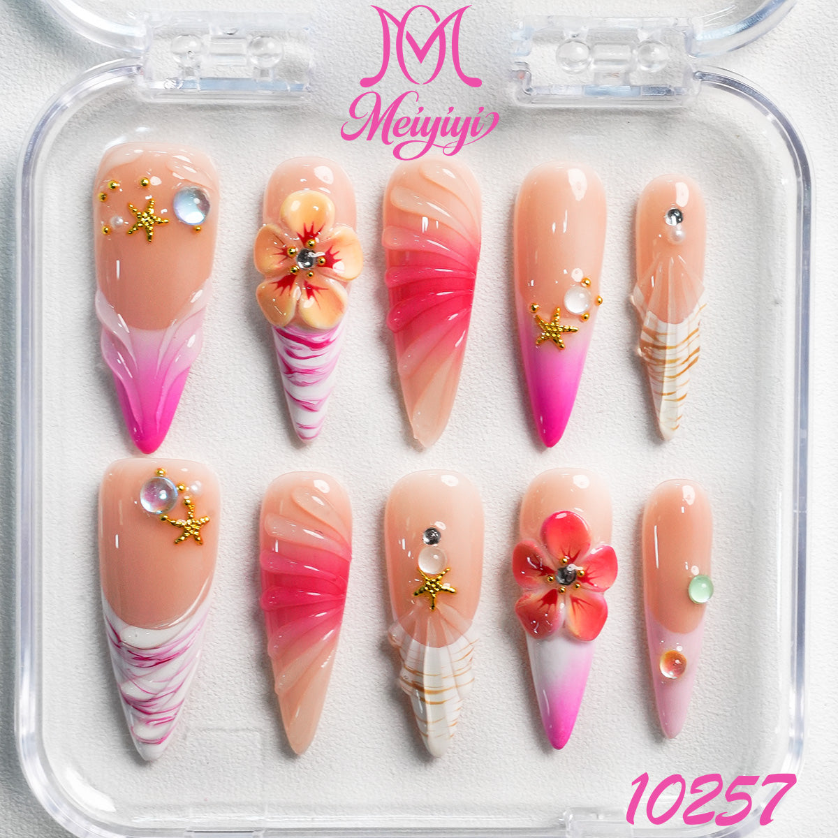 10257-MYY's designer original high-end design customized luxury hand-painted wearable nail art