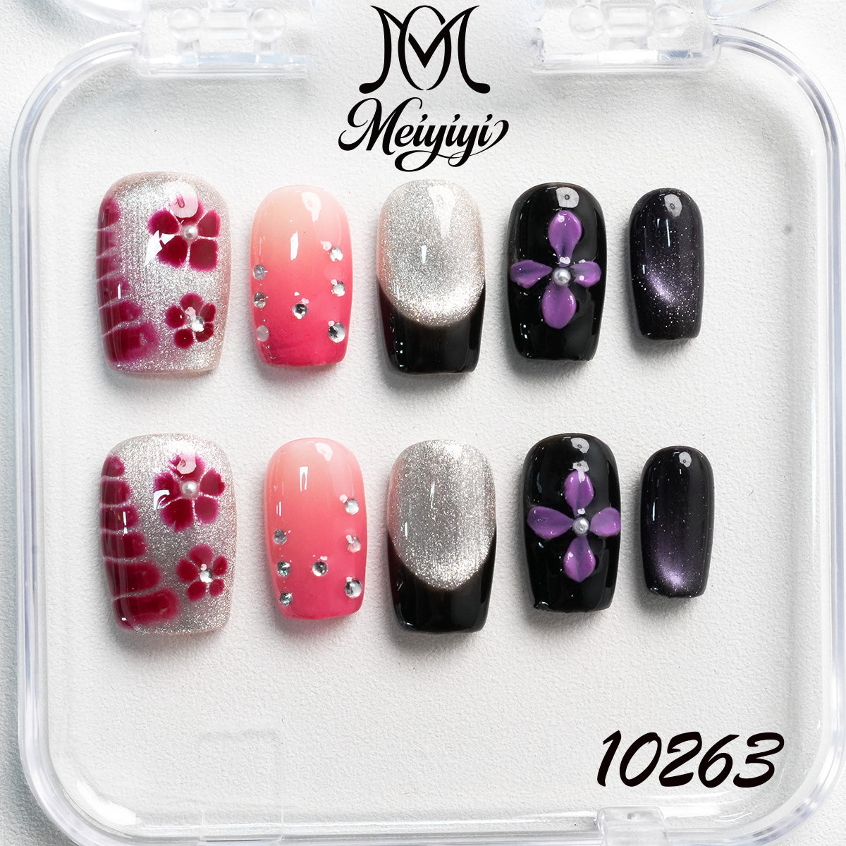 10263-MYY's designer original high-end design customized luxury hand-painted wearable nail art