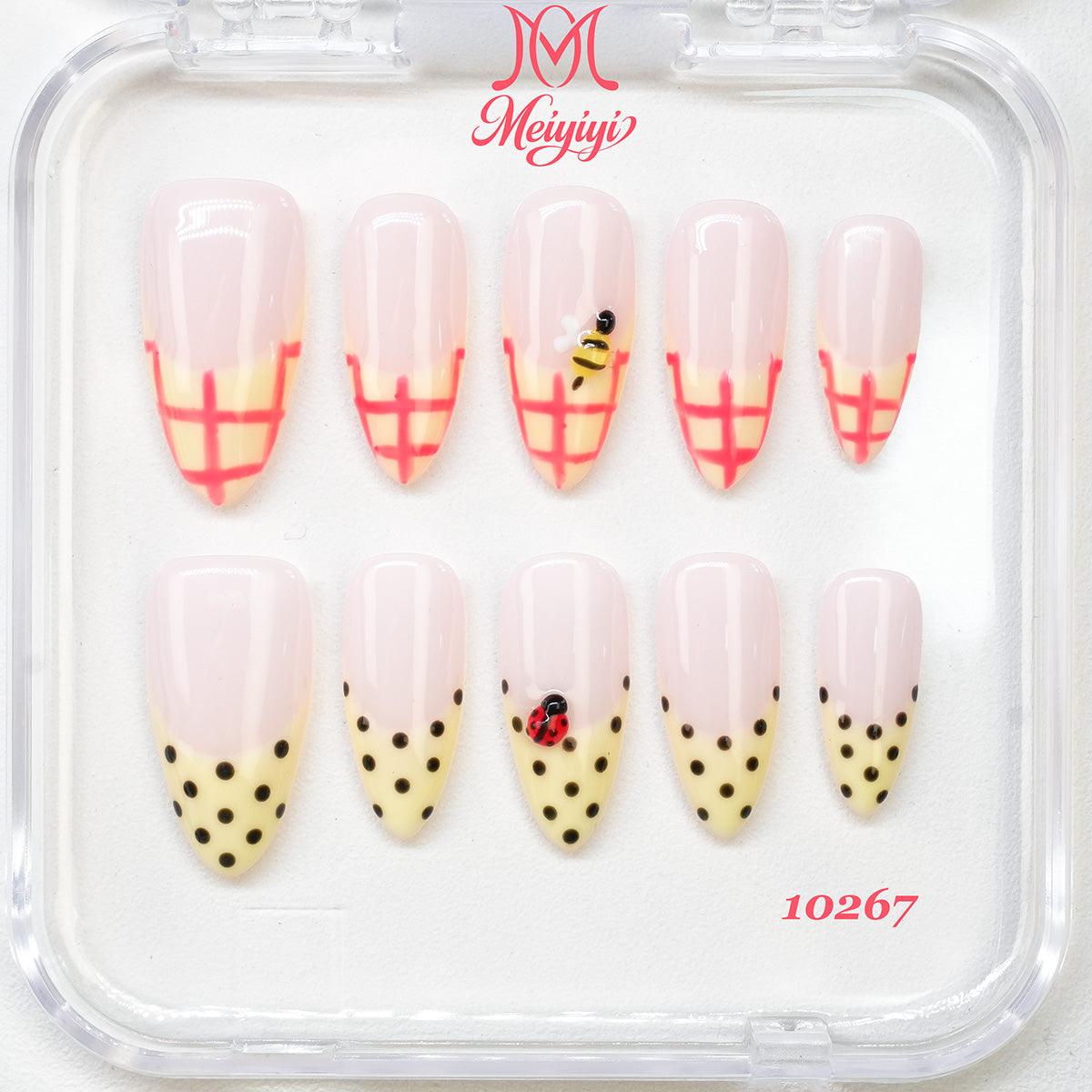 10267-MYY's designer original high-end design customized luxury hand-painted wearable nail art