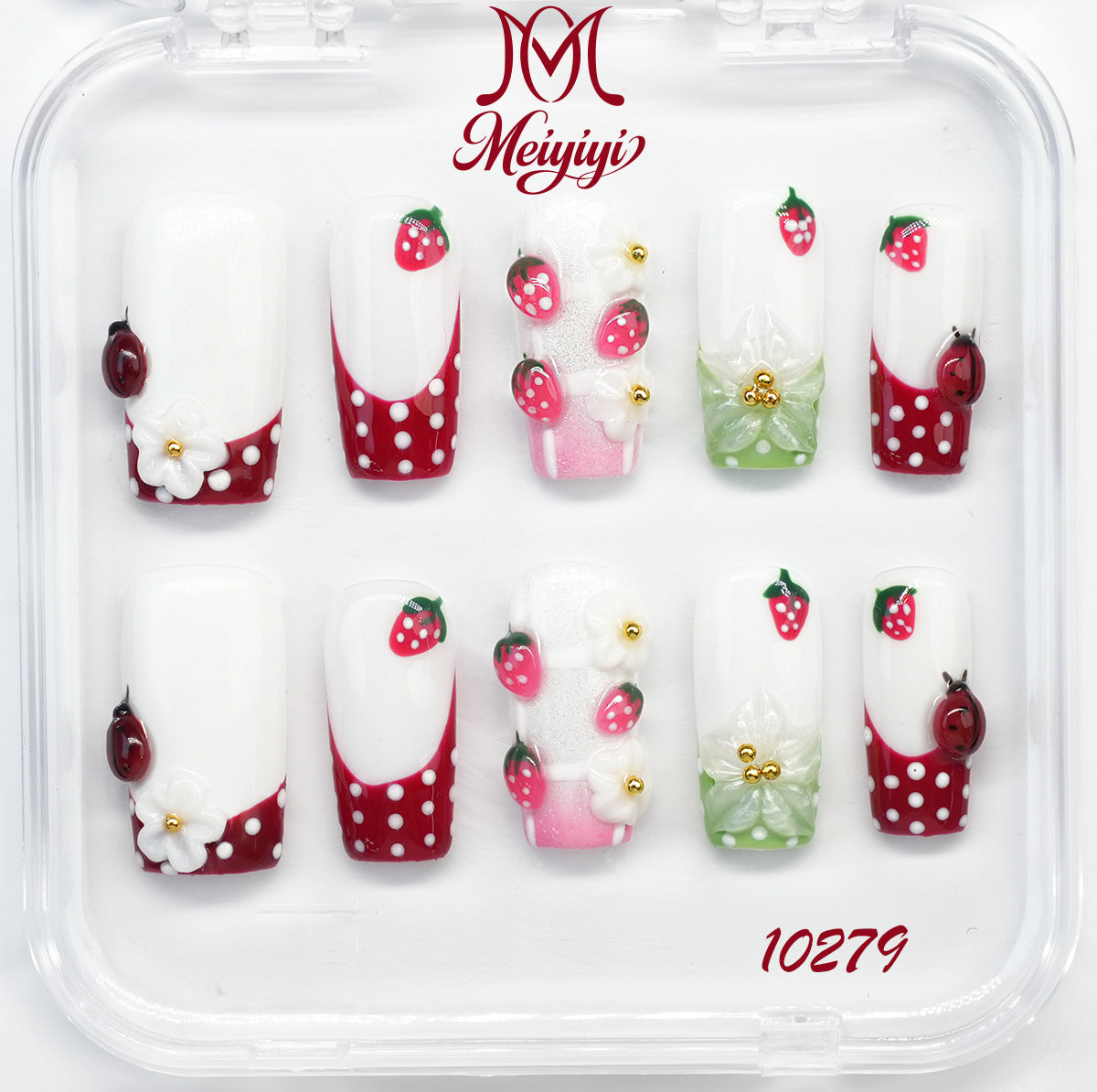 10279-MYY's designer original high-end design customized luxury hand-painted wearable nail art