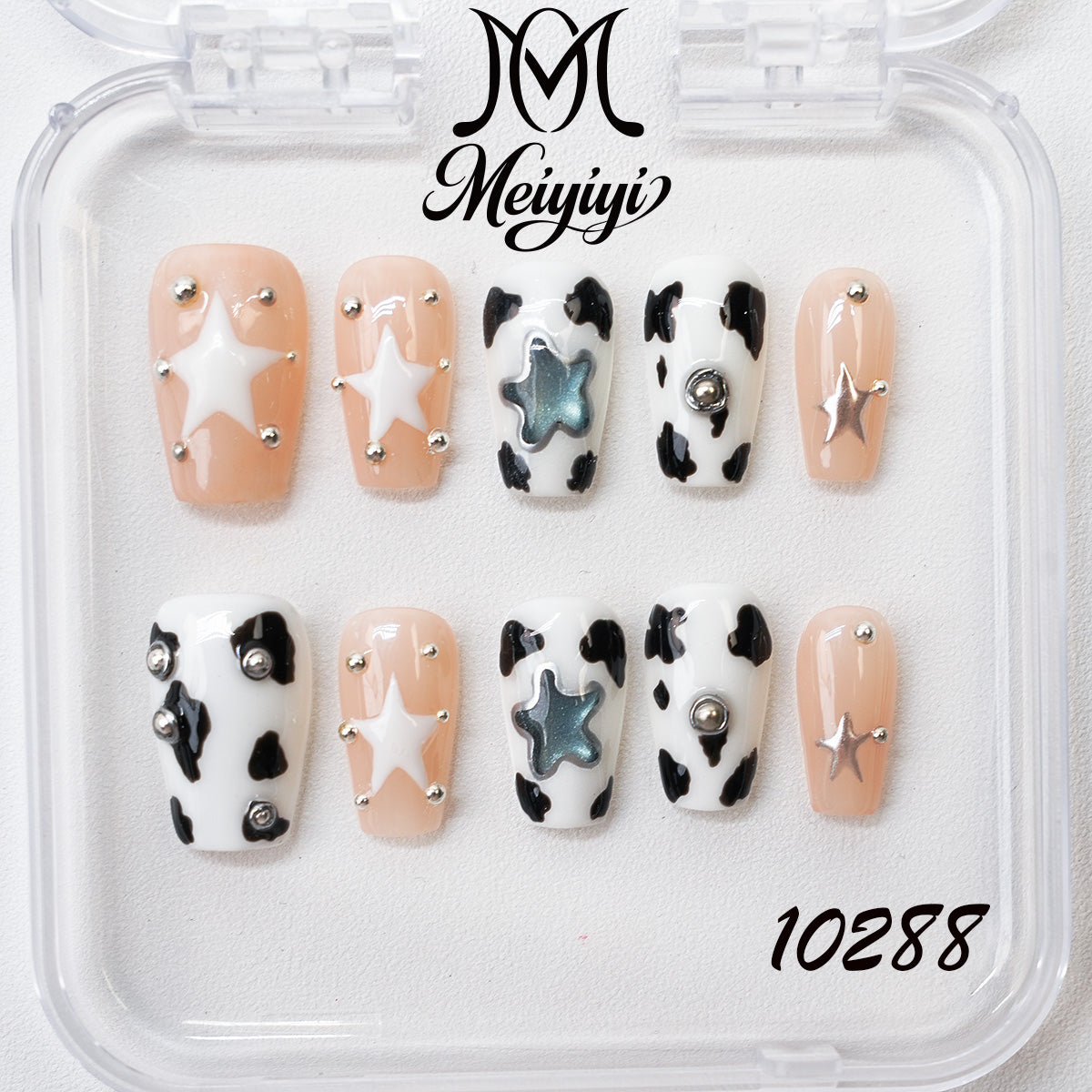 10288-MYY's designer original high-end design customized luxury hand-painted wearable nail art