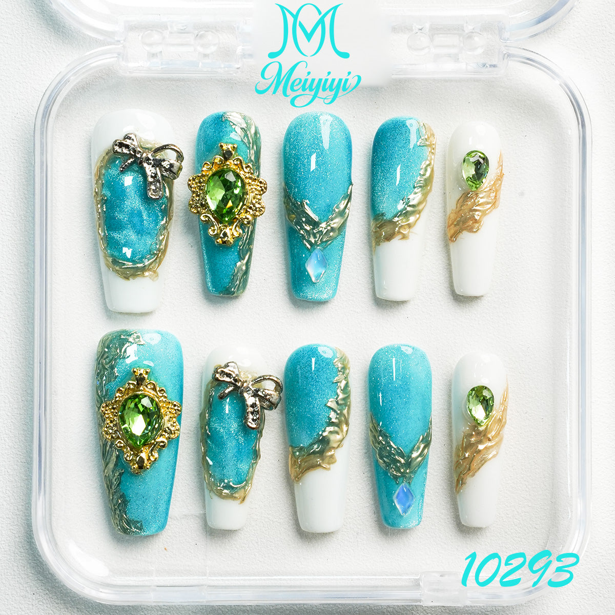 10293-MYY's designer original high-end design customized luxury hand-painted wearable nail art