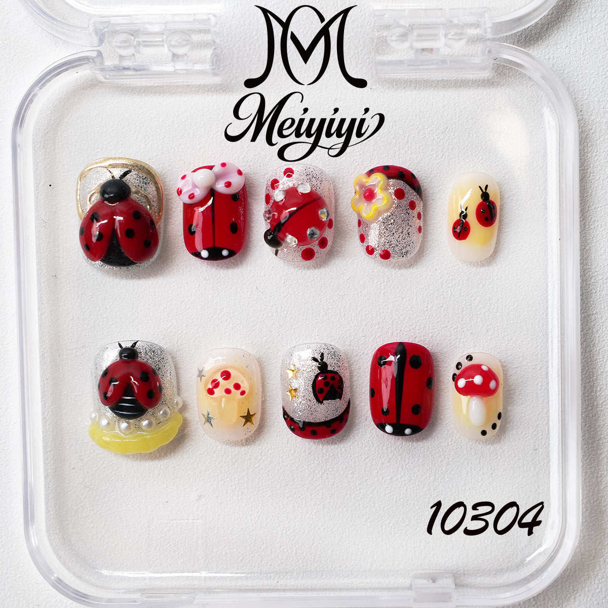 10304-MYY's designer original high-end design customized luxury hand-painted wearable nail art