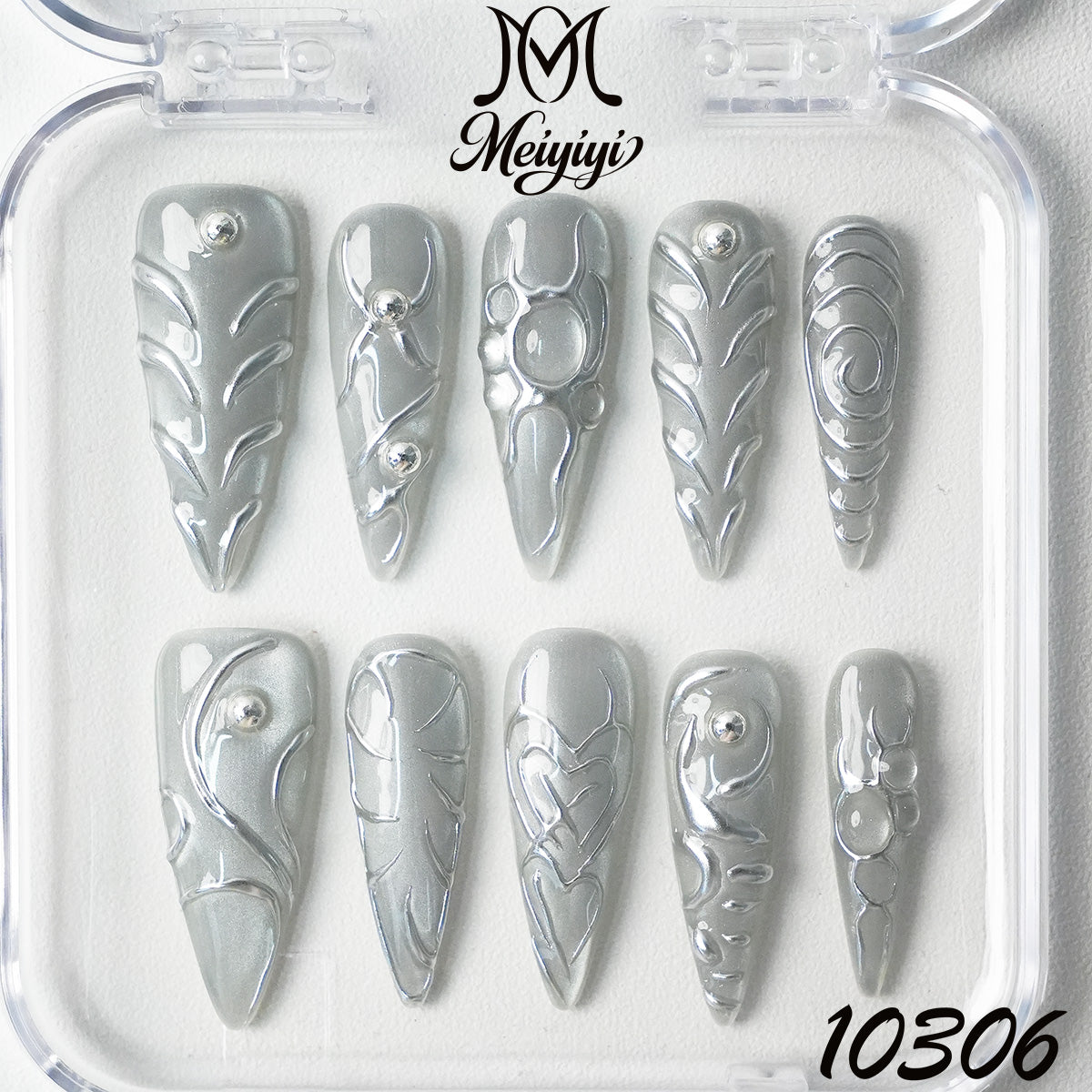 10306-MYY's designer original high-end design customized luxury hand-painted wearable nail art