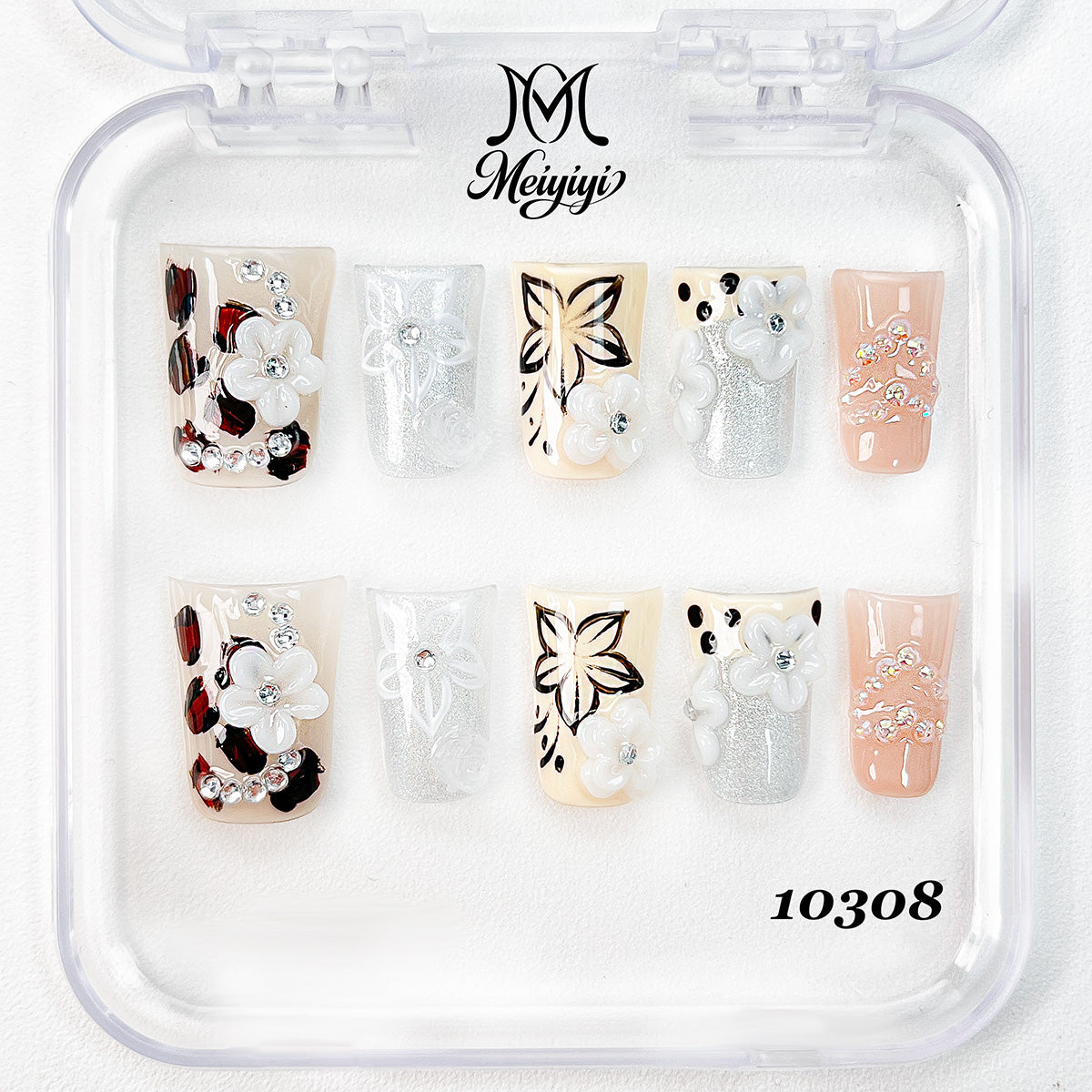 10308-MYY's designer original high-end design customized luxury hand-painted wearable nail art
