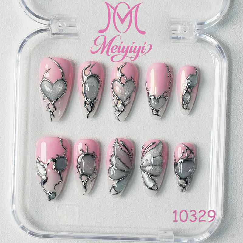 10329-MYY's designer original high-end design customized luxury hand-painted wearable nail art