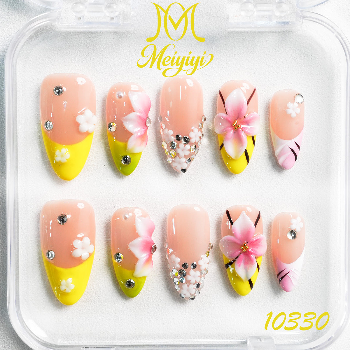 10330-MYY's designer original high-end design customized luxury hand-painted wearable nail art