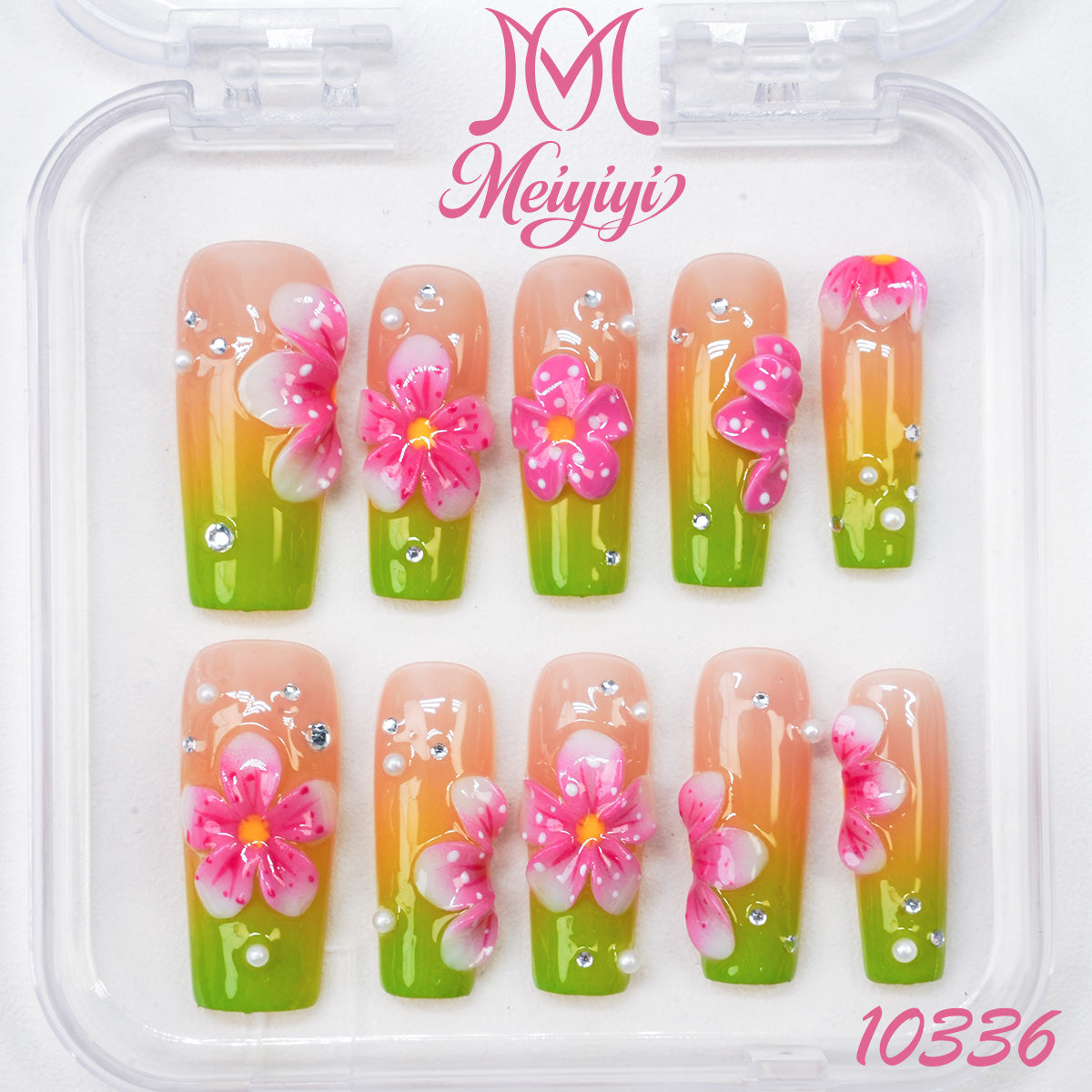 10336-MYY's designer original high-end design customized luxury hand-painted wearable nail art