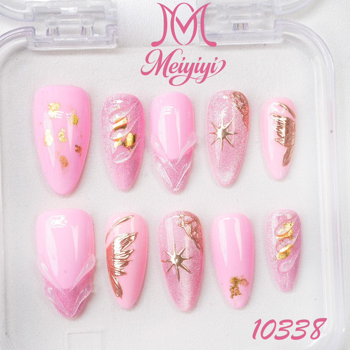 10338-MYY's designer original high-end design customized luxury hand-painted wearable nail art