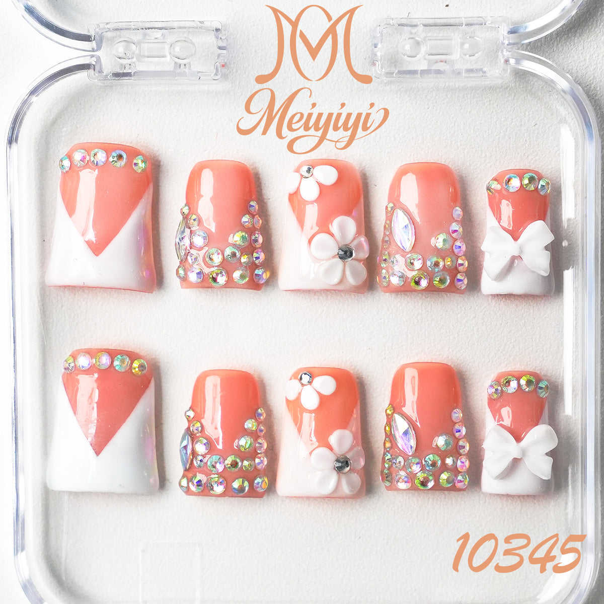 10345-MYY's designer original high-end design customized luxury hand-painted wearable nail art