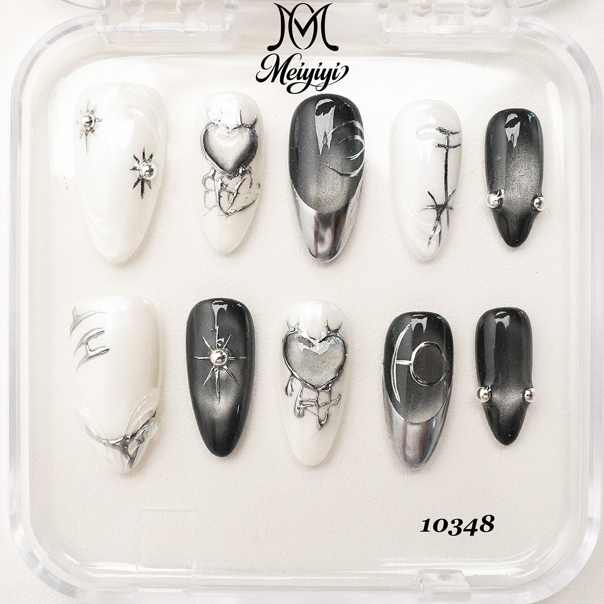10348-MYY's designer original high-end design customized luxury hand-painted wearable nail art