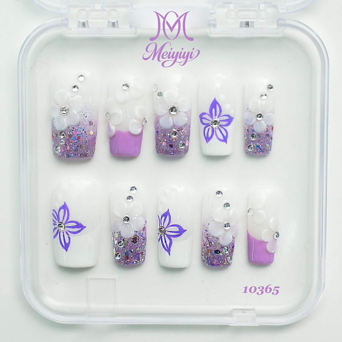 10365-MYY's designer original high-end design customized luxury hand-painted wearable nail art