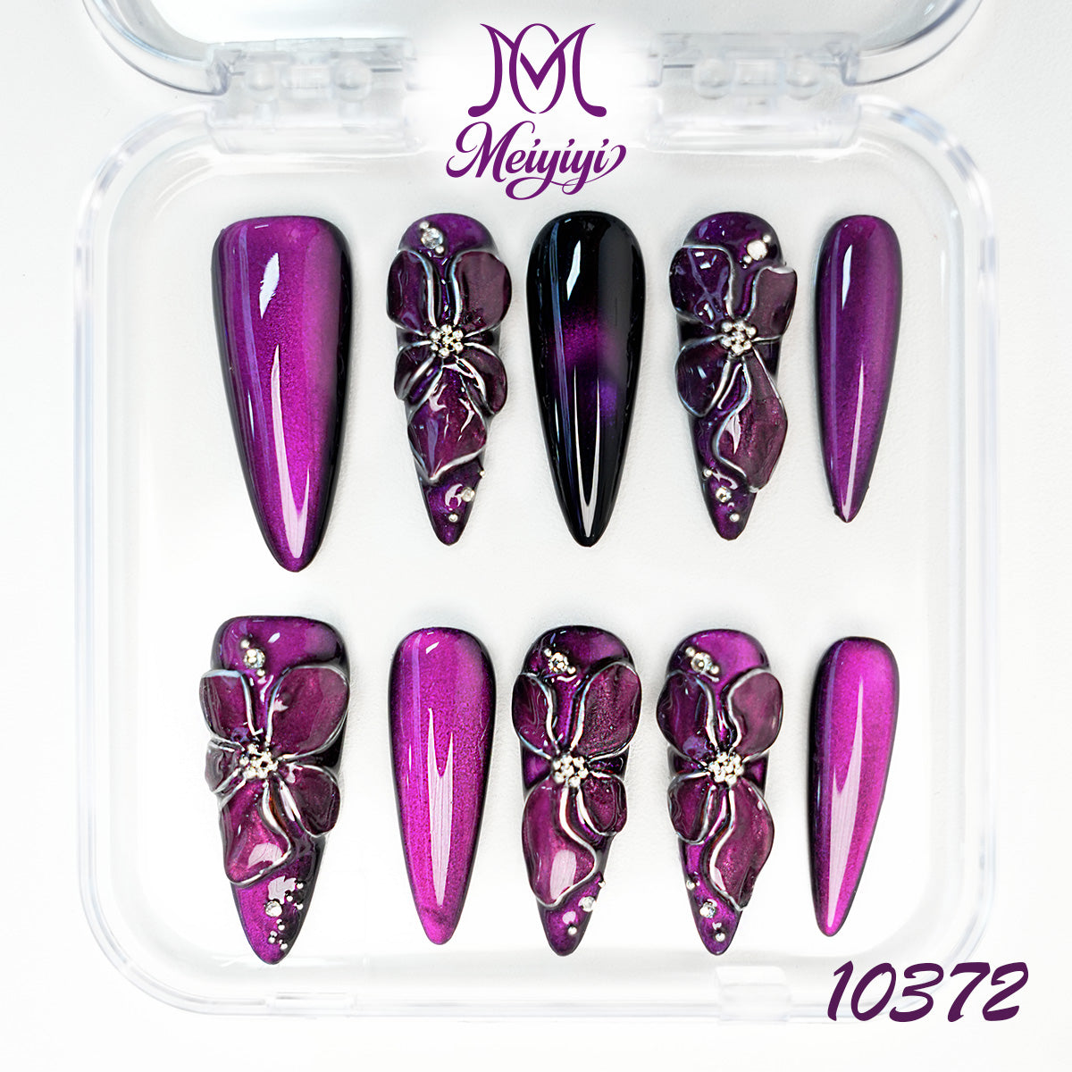10372-MYY's designer original high-end design customized luxury hand-painted wearable nail art