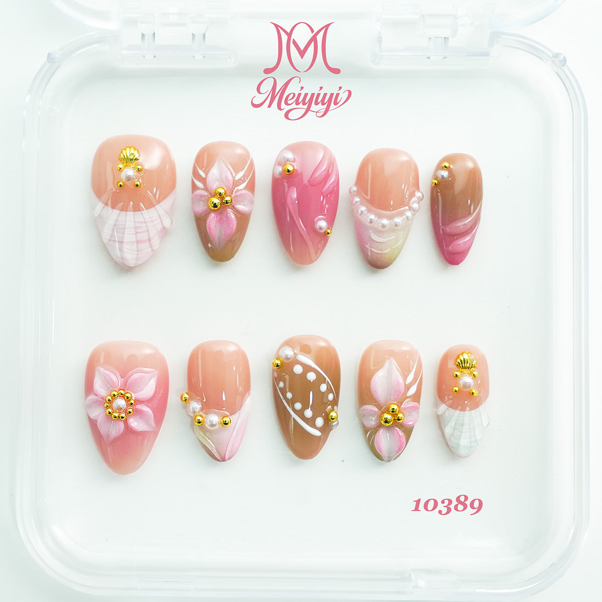 10389-MYY's designer original high-end design customized luxury hand-painted wearable nail art