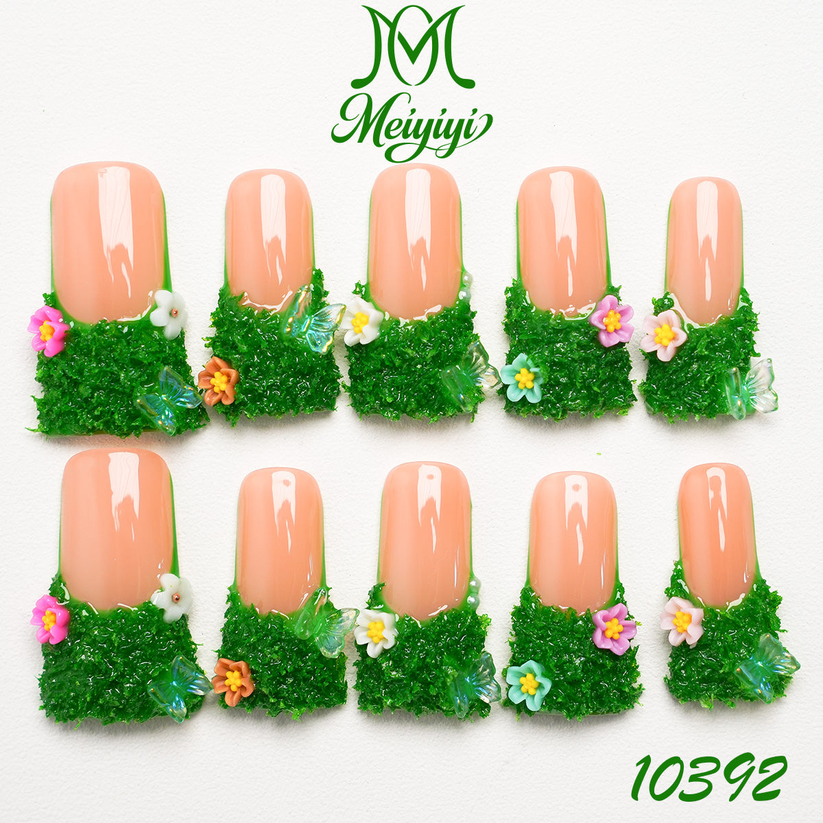 10392-MYY's designer original high-end design customized luxury hand-painted wearable nail art