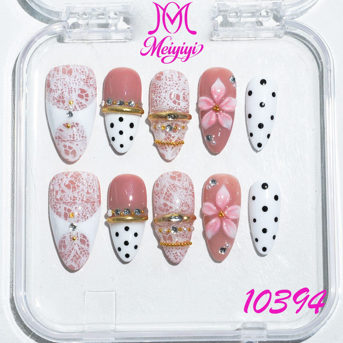 10394-MYY's designer original high-end design customized luxury hand-painted wearable nail art