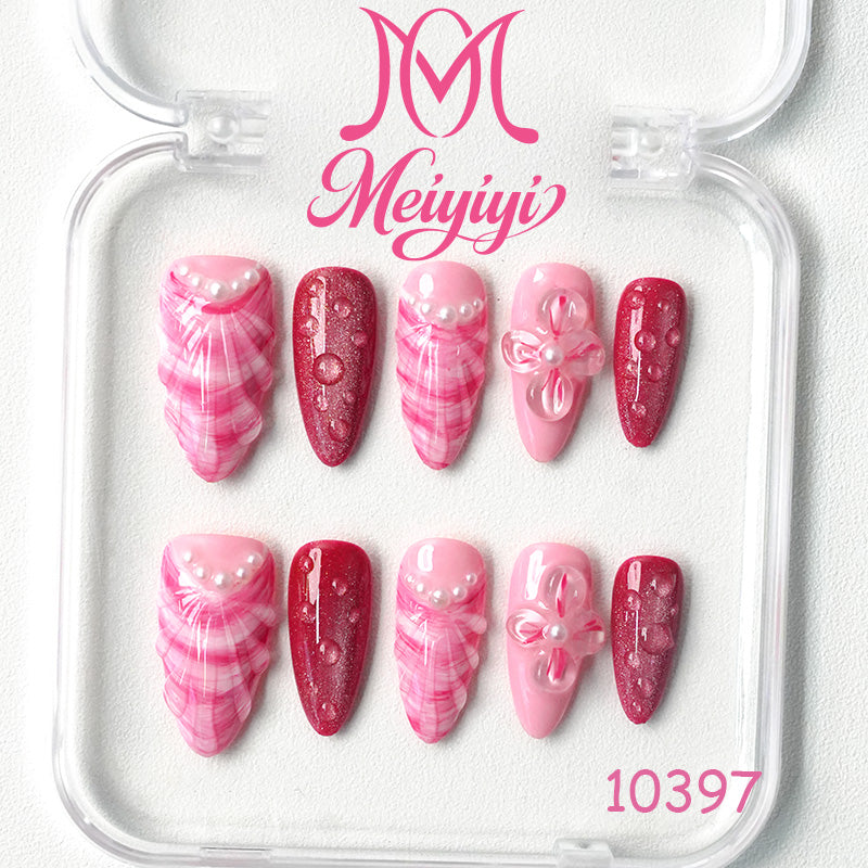 10397-MYY's designer original high-end design customized luxury hand-painted wearable nail art