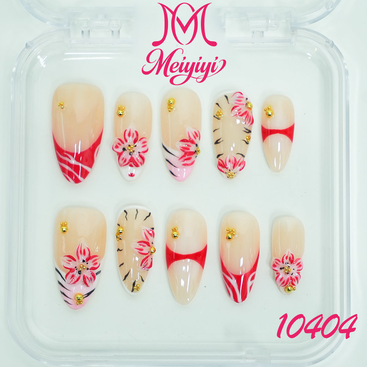 10404-MYY's designer original high-end design customized luxury hand-painted wearable nail art