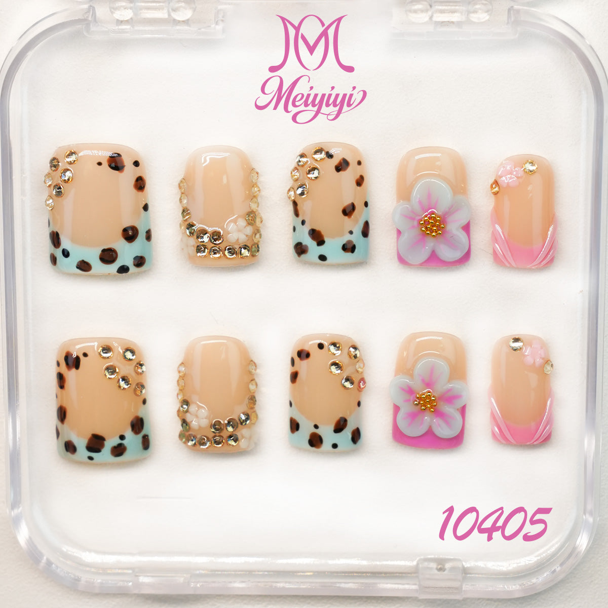 10405-MYY's designer original high-end design customized luxury hand-painted wearable nail art
