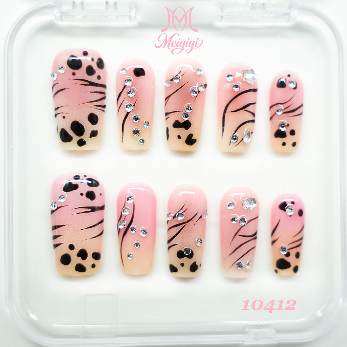 10412-MYY's designer original high-end design customized luxury hand-painted wearable nail art