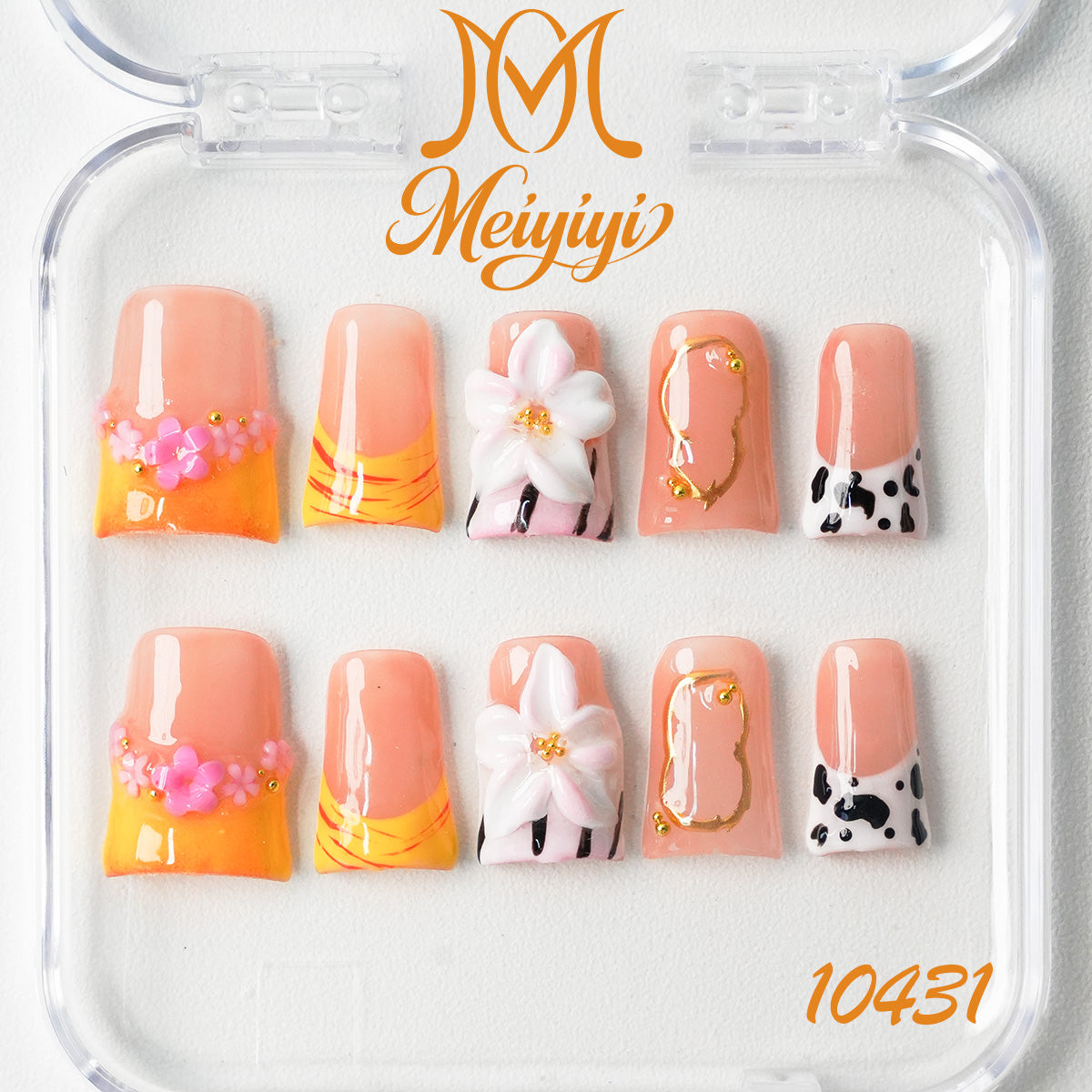 10431-MYY's designer original high-end design customized luxury hand-painted wearable nail art