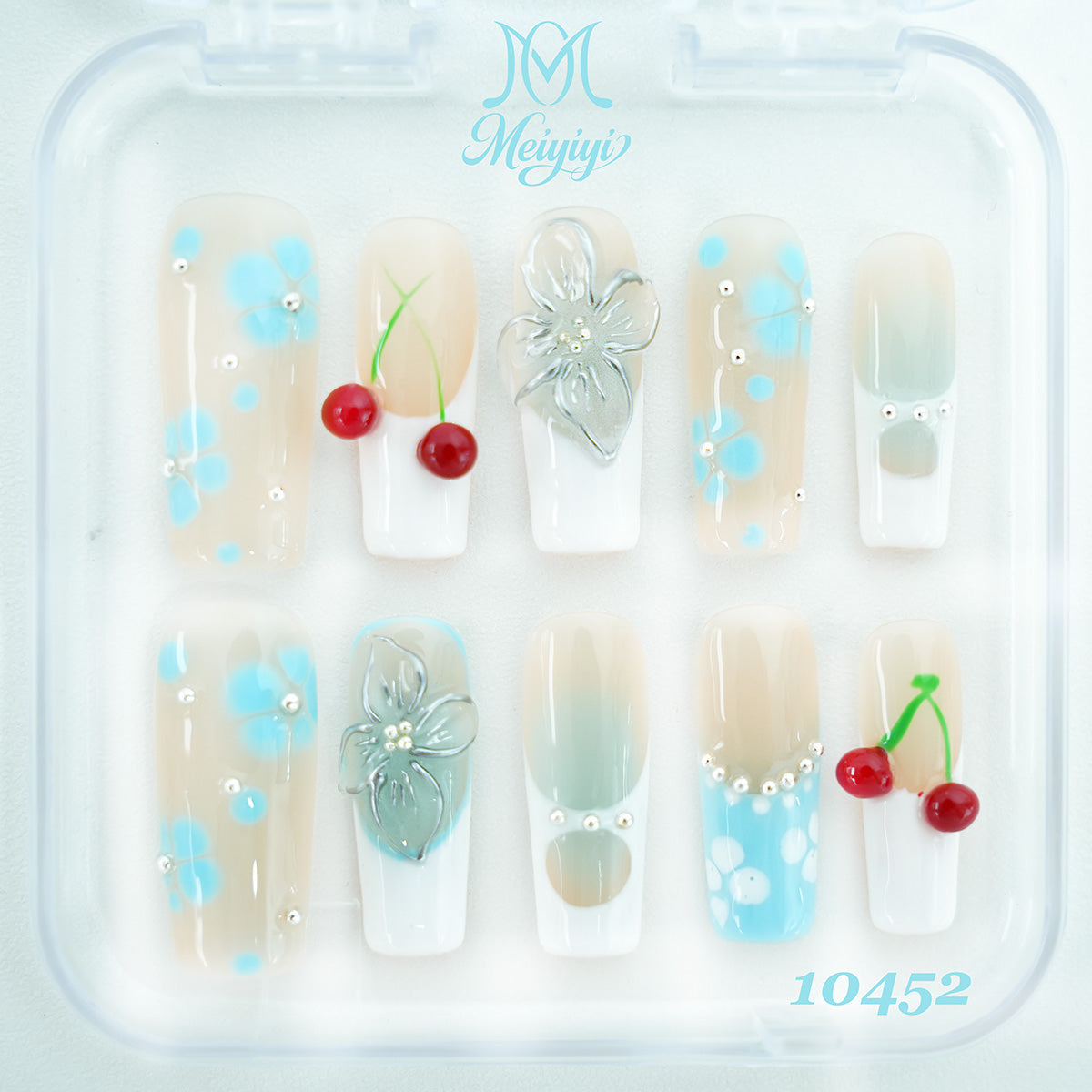 10452-MYY's designer original high-end design customized luxury hand-painted wearable nail art