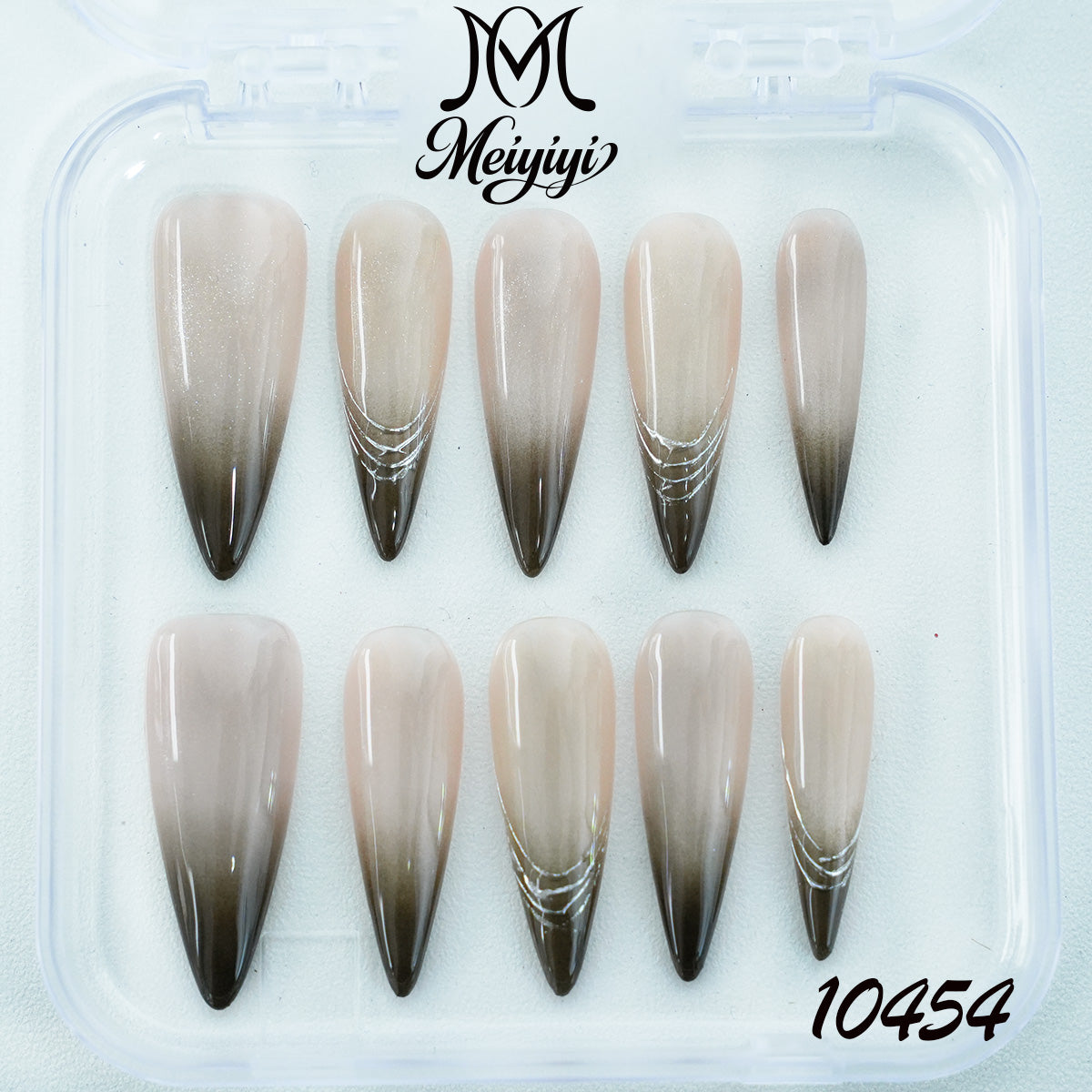 10454-MYY's designer original high-end design customized luxury hand-painted wearable nail art