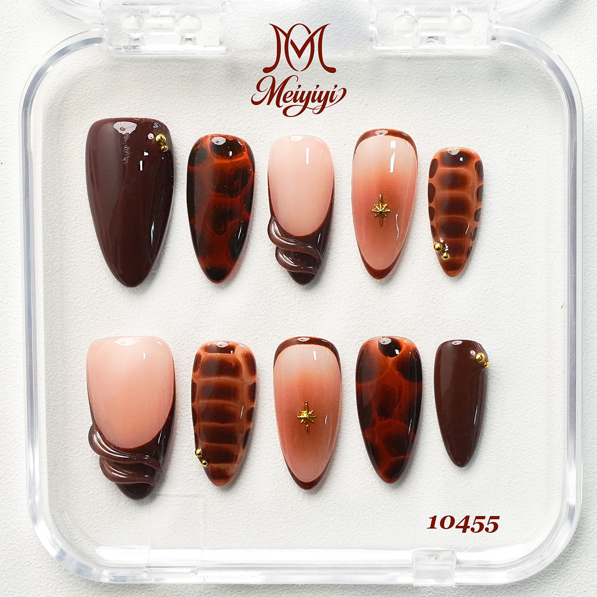 10455-MYY's designer original high-end design customized luxury hand-painted wearable nail art