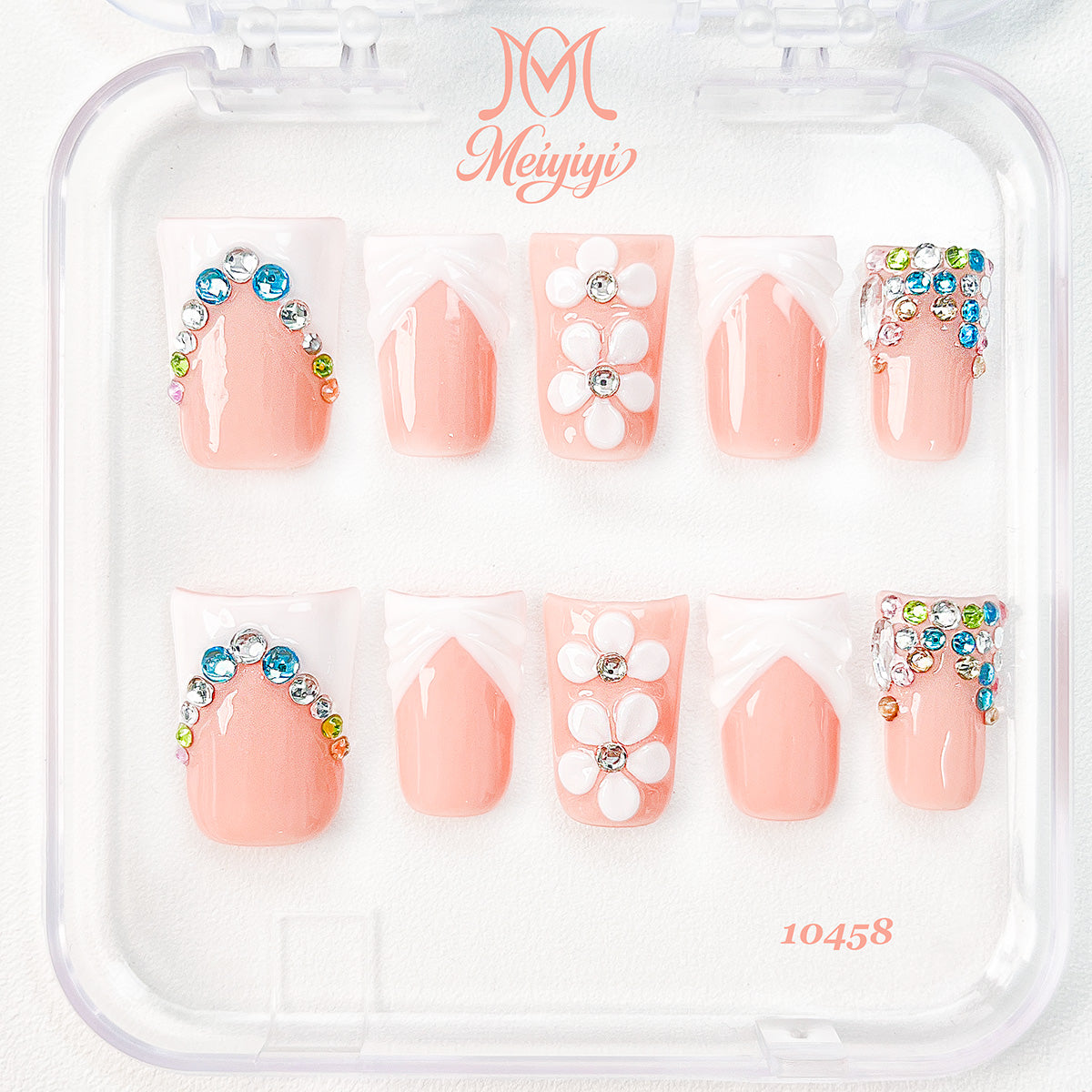 10458-MYY's designer original high-end design customized luxury hand-painted wearable nail art