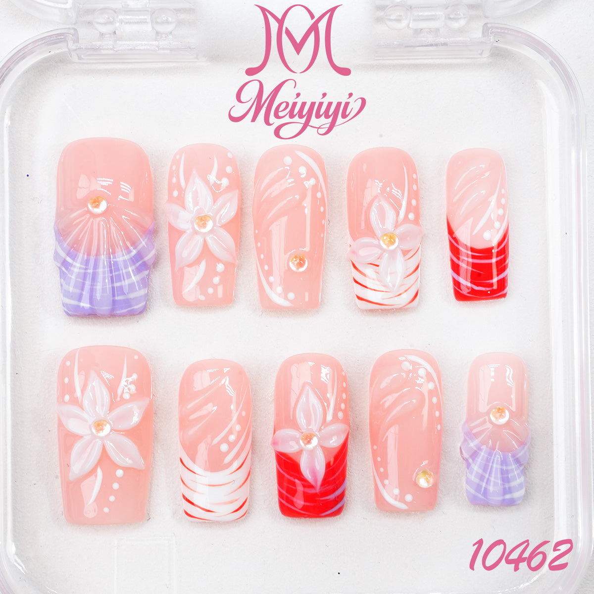 10462-MYY's designer original high-end design customized luxury hand-painted wearable nail art