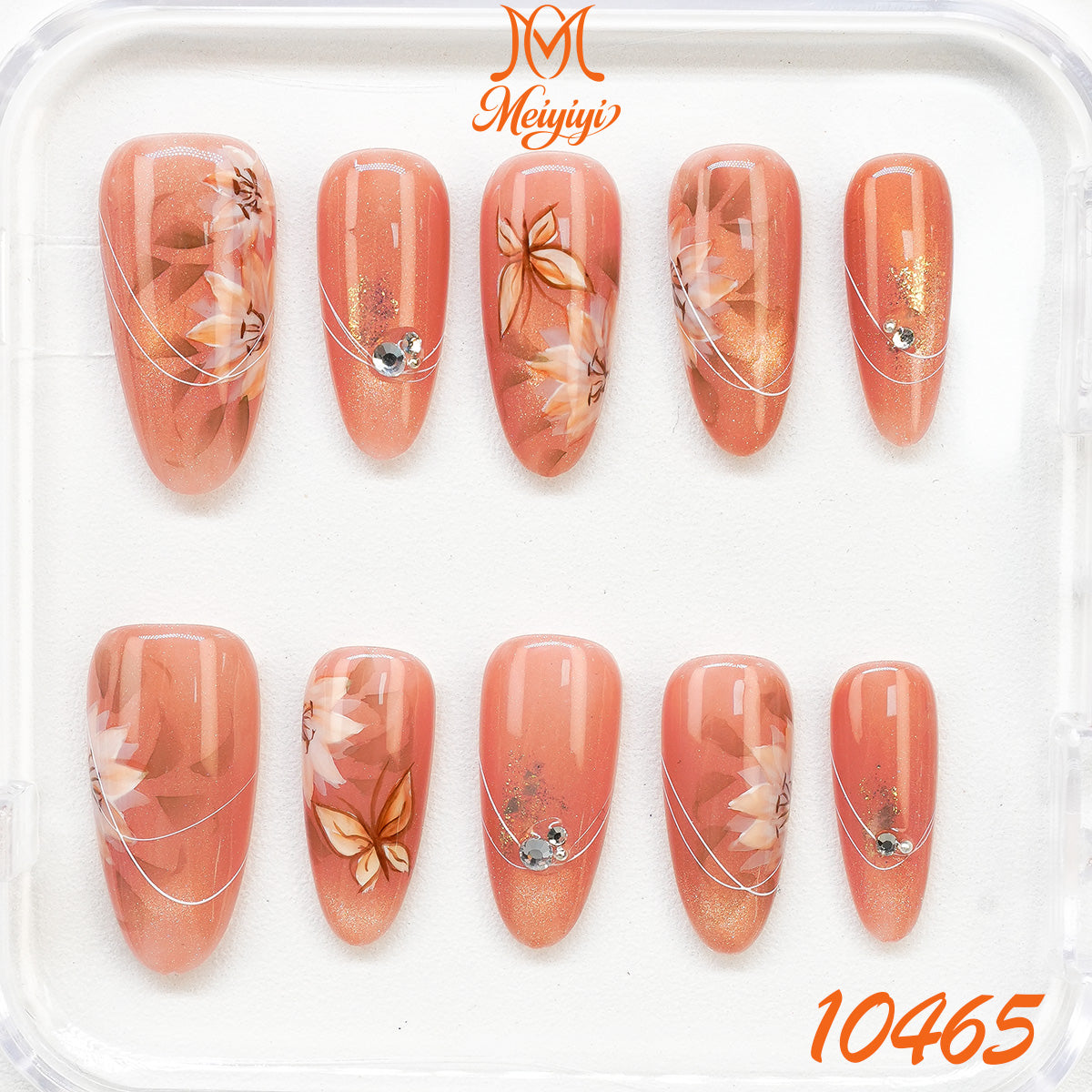 10465-MYY's designer original high-end design customized luxury hand-painted wearable nail art