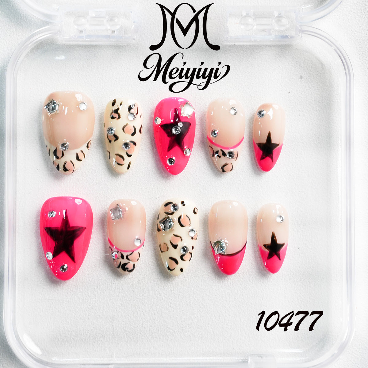 10477-MYY's designer original high-end design customized luxury hand-painted wearable nail art