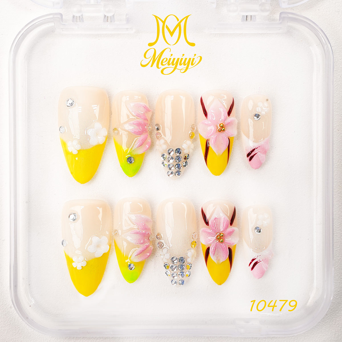 10479-MYY's designer original high-end design customized luxury hand-painted wearable nail art