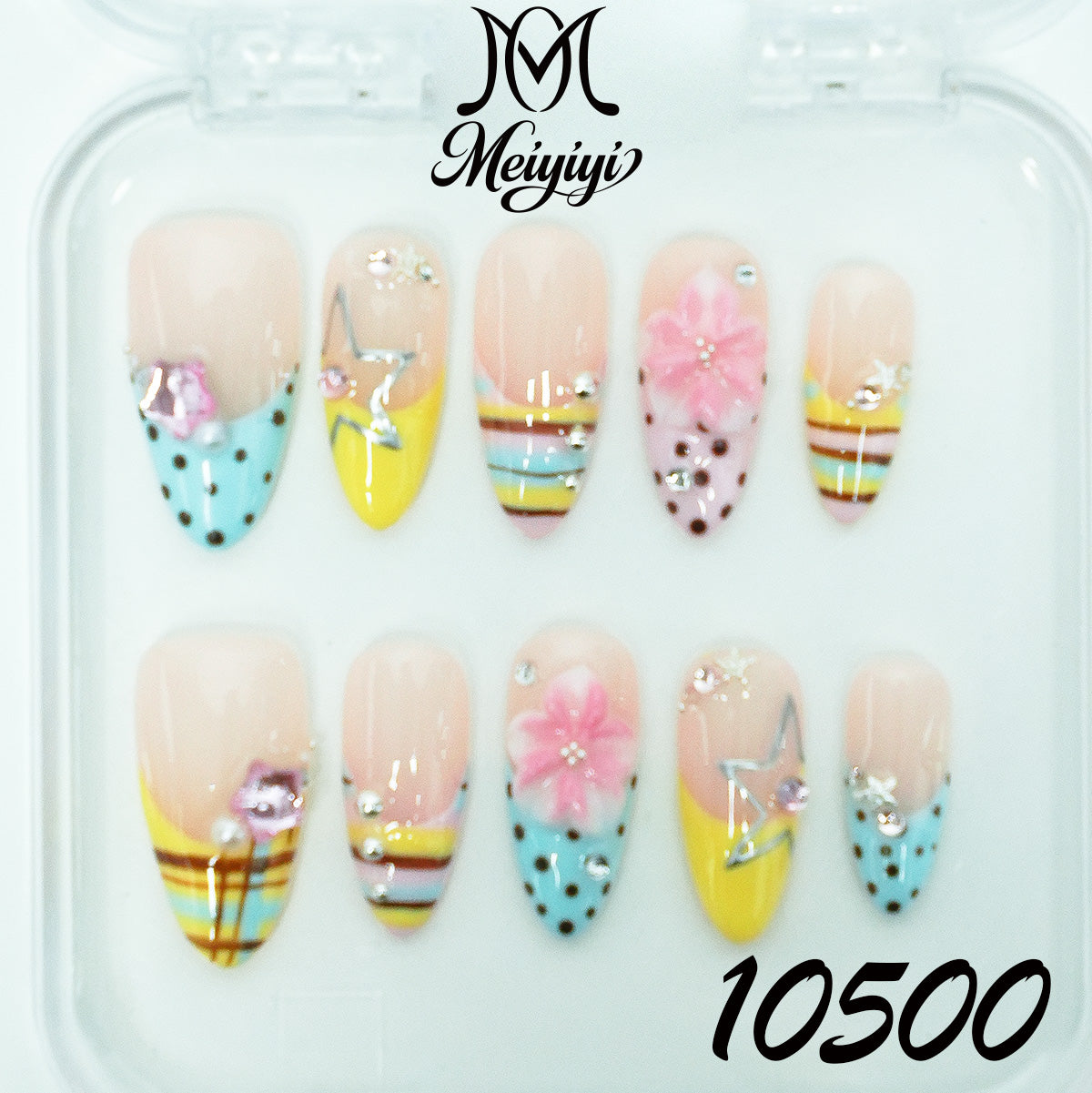 10500-MYY's designer original high-end design customized luxury hand-painted wearable nail art