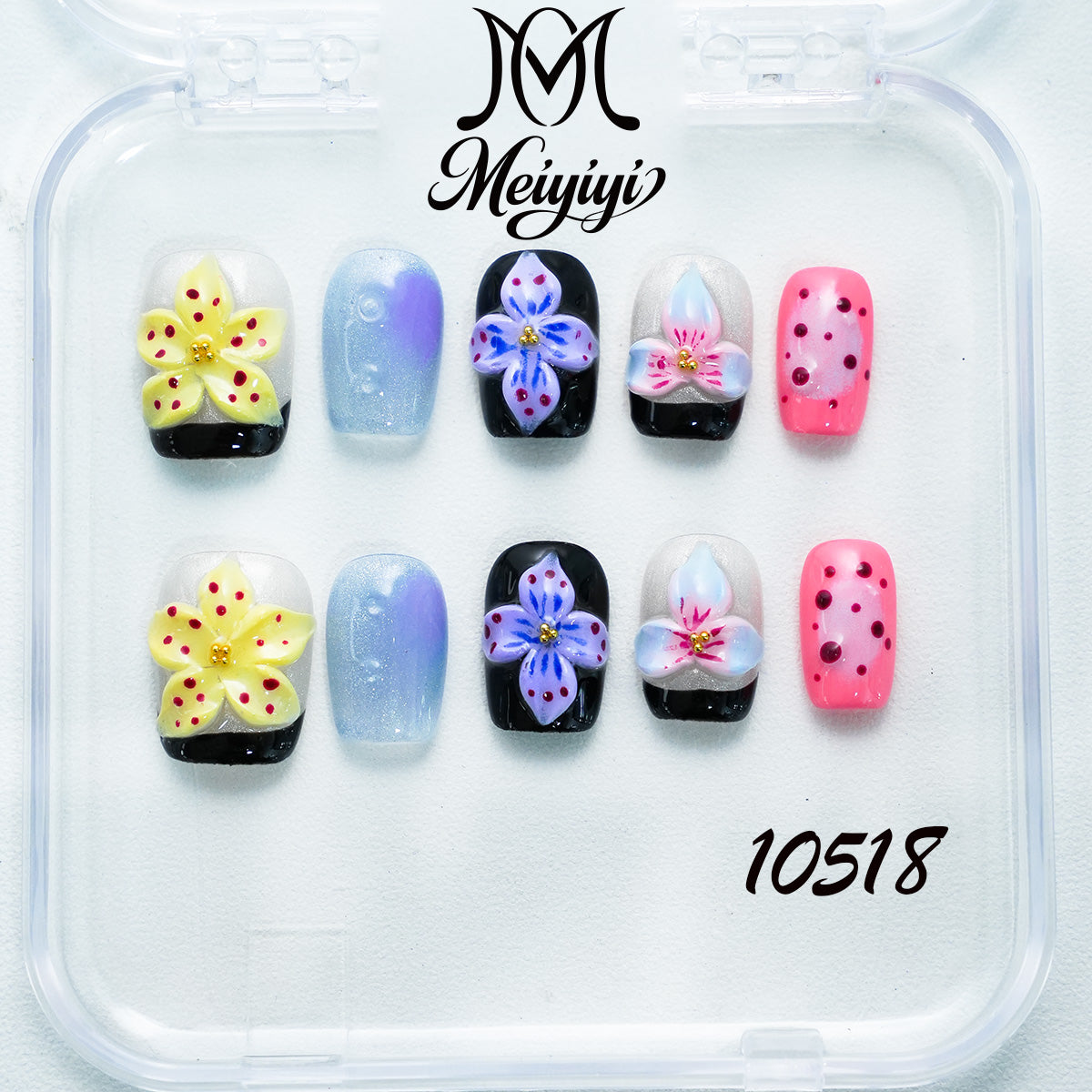 10518-MYY's designer original high-end design customized luxury hand-painted wearable nail art