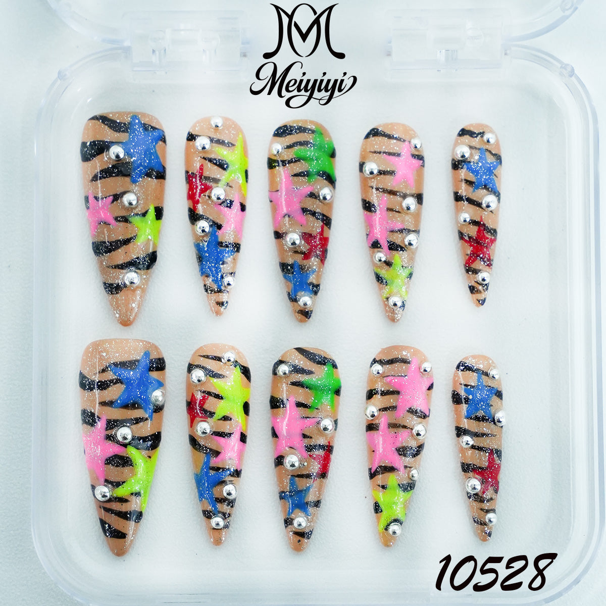 10528-MYY's designer original high-end design customized luxury hand-painted wearable nail art