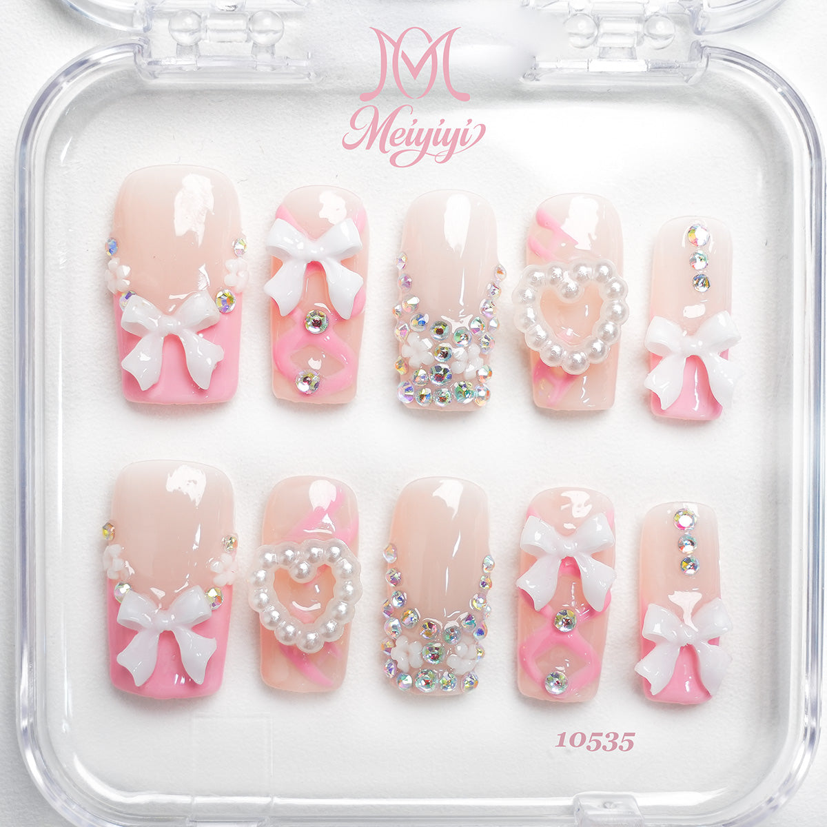 10535-MYY's designer original high-end design customized luxury hand-painted wearable nail art