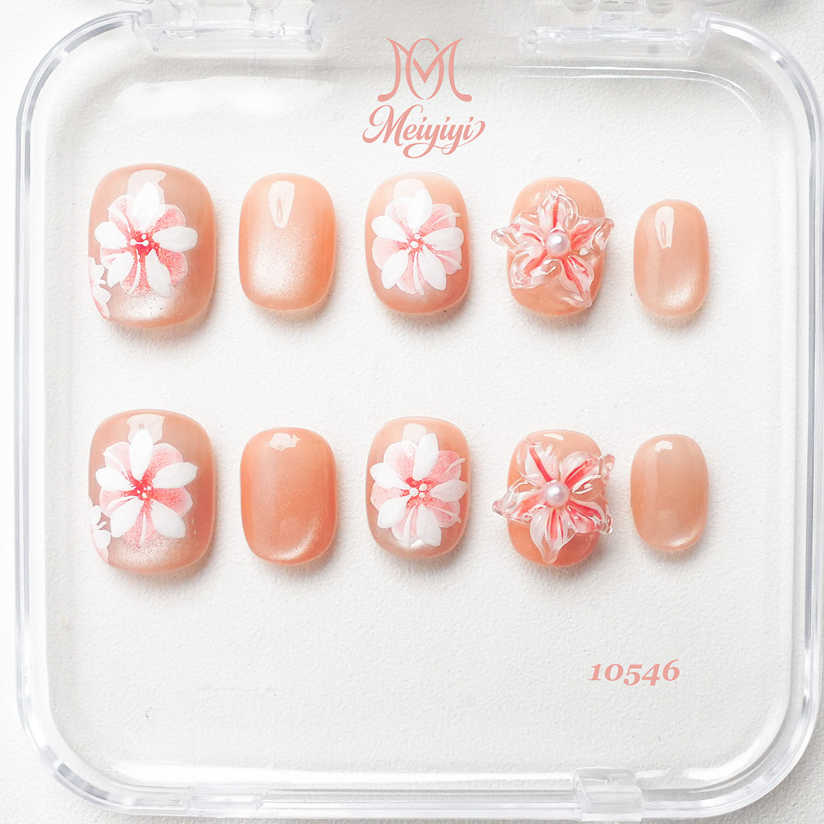 10546-MYY's designer original high-end design customized luxury hand-painted wearable nail art
