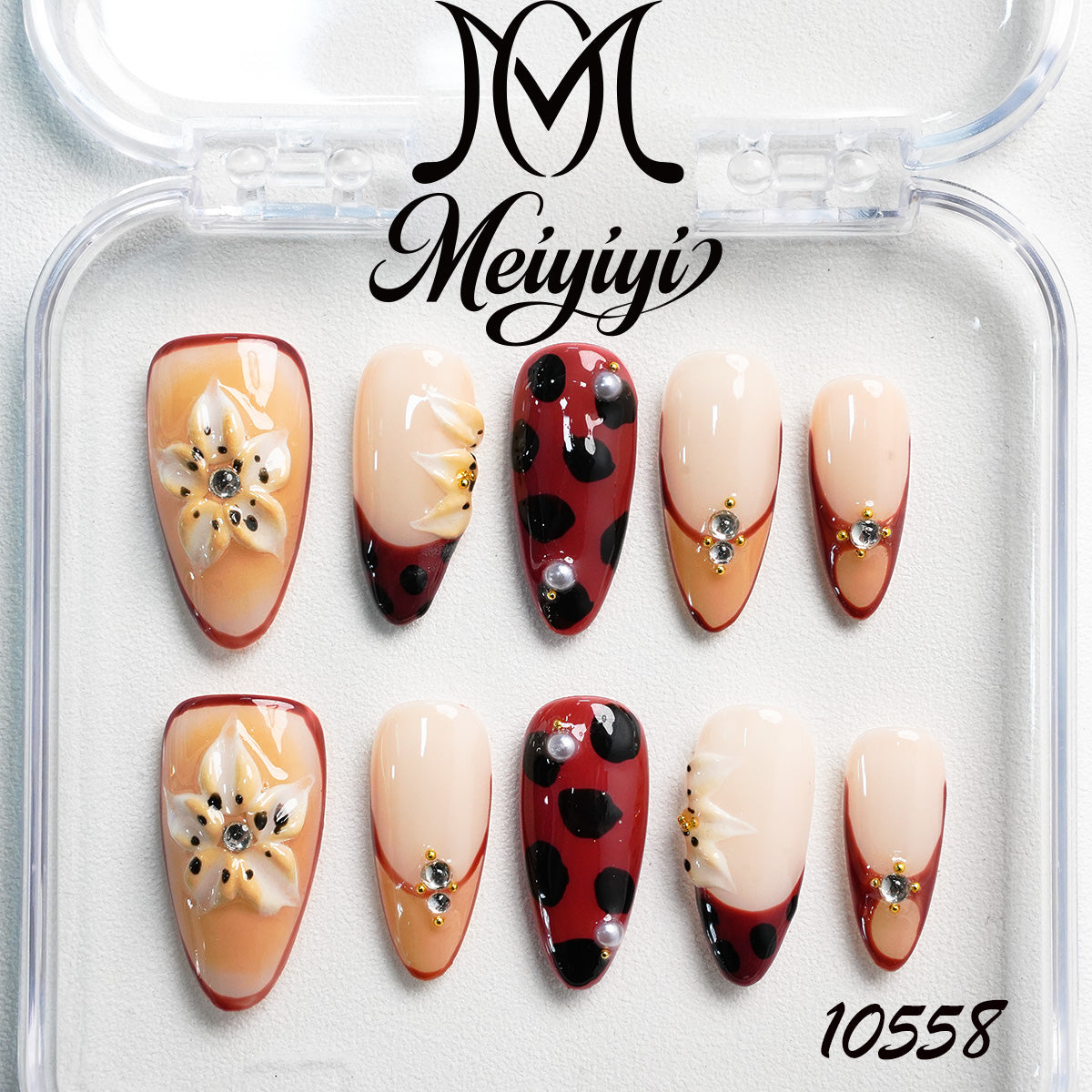 10558-MYY's designer original high-end design customized luxury hand-painted wearable nail art