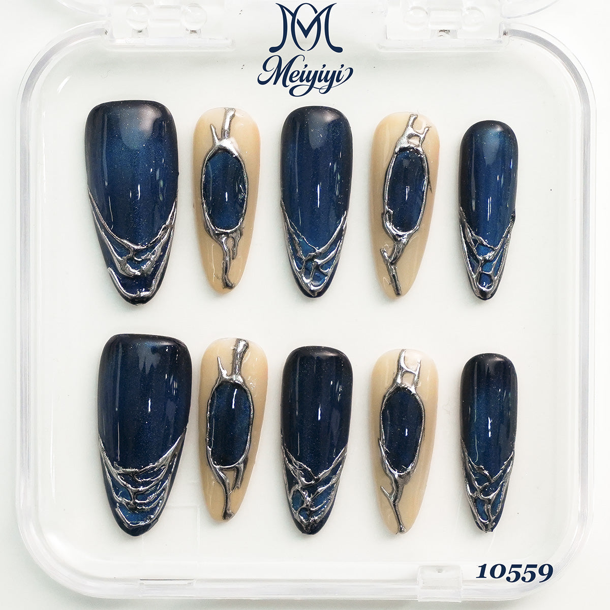 10559-MYY's designer original high-end design customized luxury hand-painted wearable nail art