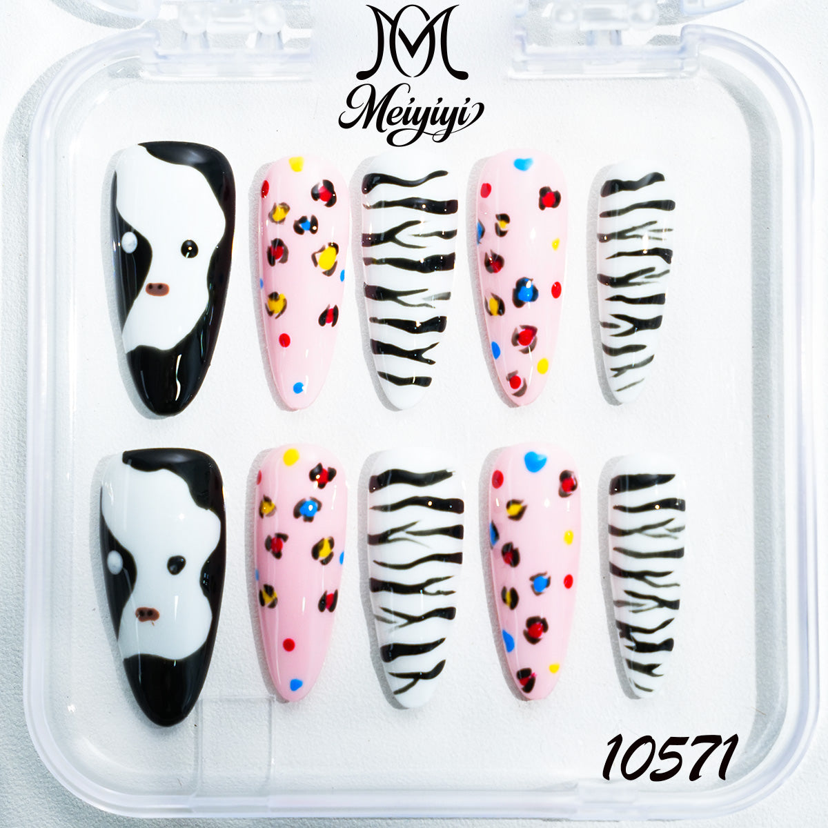 10571-MYY's designer original high-end design customized luxury hand-painted wearable nail art