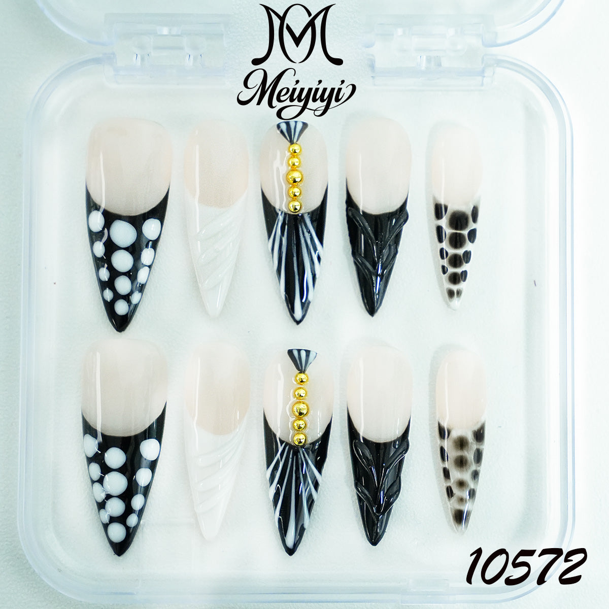 10572-MYY's designer original high-end design customized luxury hand-painted wearable nail art