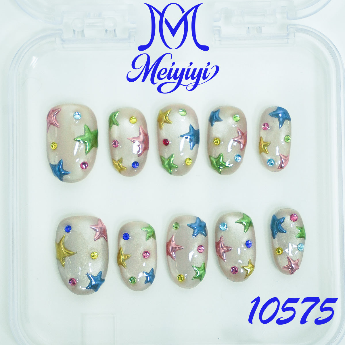 10575-MYY's designer original high-end design customized luxury hand-painted wearable nail art
