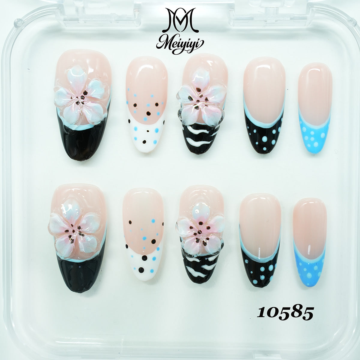 10585-MYY's designer original high-end design customized luxury hand-painted wearable nail art