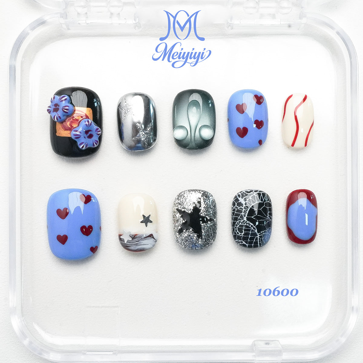 10600-MYY's designer original high-end design customized luxury hand-painted wearable nail art