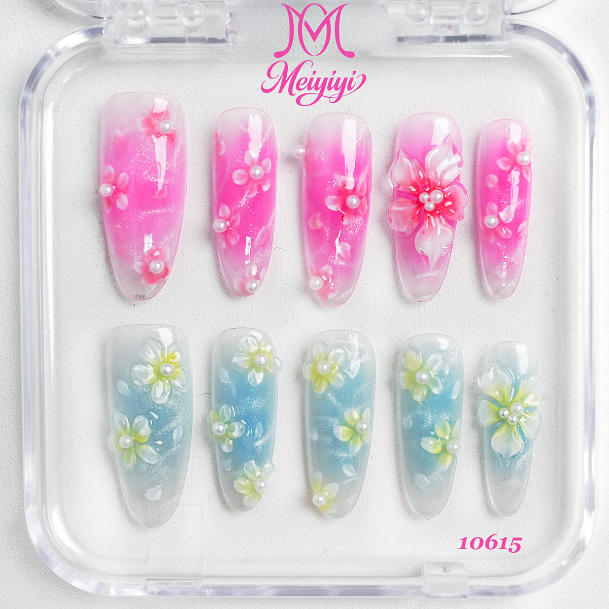 10615-MYY's designer original high-end design customized luxury hand-painted wearable nail art